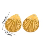 Colore oro / 1 pezzo alla moda stile semplice forma geometrica in acciaio inossidabile placcato Colore oro  ciondolo da donna Immagine7